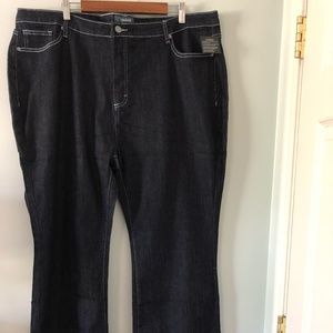 ModCloth Los Feliz Flare High Rise Was it Vintage Dark Wash Jeans Size 26R